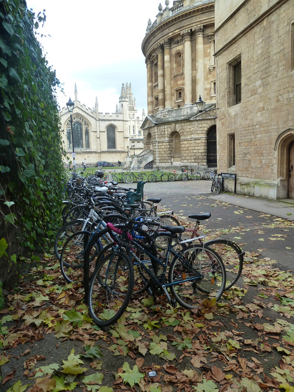 Brasenose lane in Autumn looking toward Raddliffe Square and All Souls